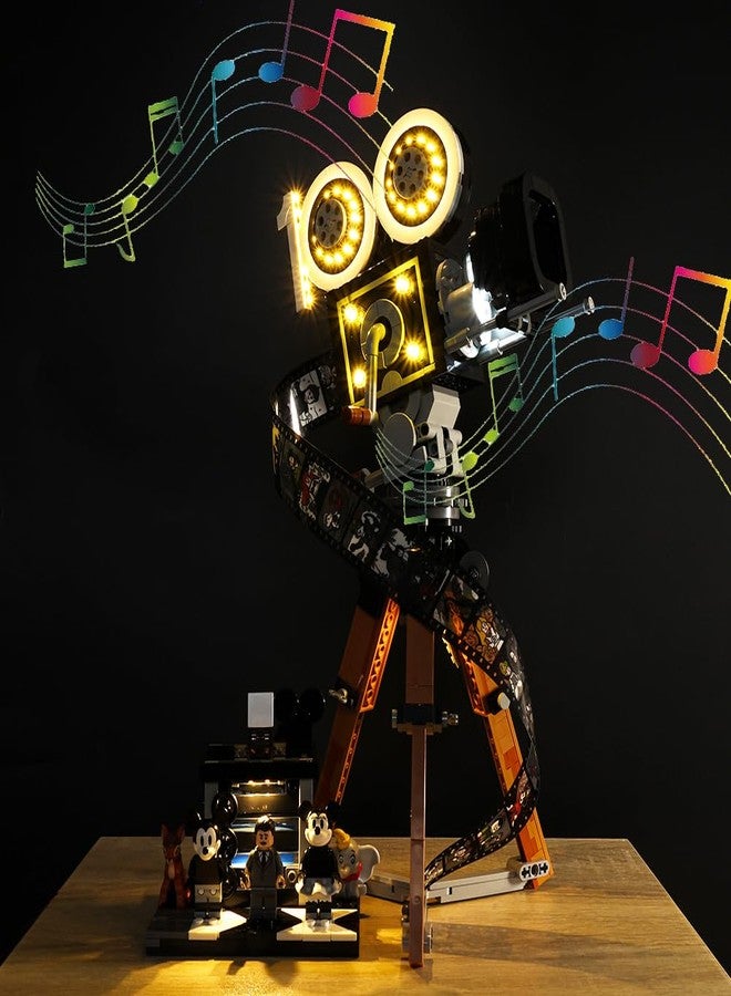 Kyglaring LED Lighting Kit for Lego Disney Walt Disney Tribute Camera 43230 Building Set (No Model) - Light Set Compatible with 43230 Disney Kamera Kit - Without Model (Sound Version) - Image 1